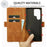 LC.IMEEKE For Samsung Galaxy S26 Ultra Case Wallet Microfiber Leather Phone Cover - Brown - 7