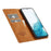 LC.IMEEKE For Samsung Galaxy A37 5G Case Wallet Microfiber Leather Phone Cover - Brown - 2