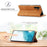LC.IMEEKE For Samsung Galaxy A37 5G Case Wallet Microfiber Leather Phone Cover - Brown - 5