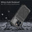 R-JUST Shockproof Phone Case For iPhone 14 Pro, Silicone + Metal Phone Cover Kickstand with Tempered Glass Screen Protector - Black - 7