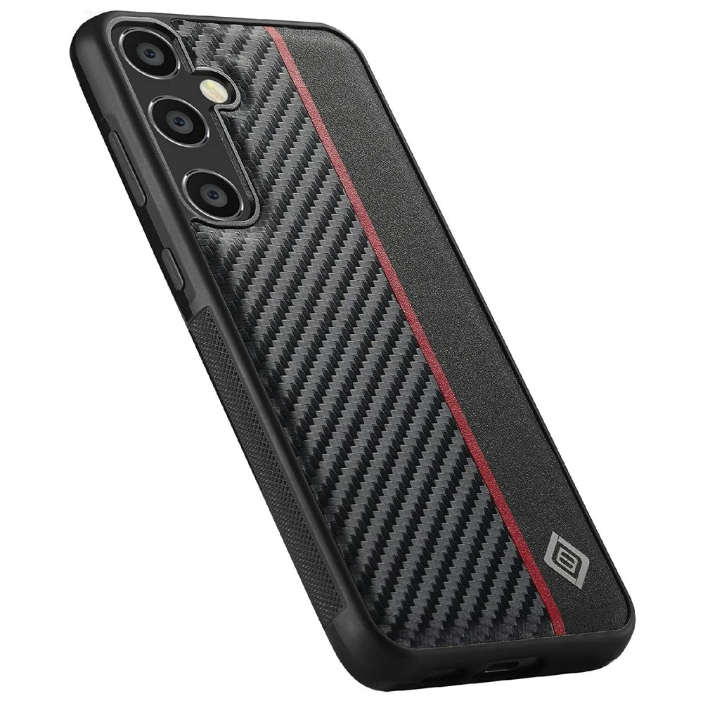 LC.IMEEKE For Samsung Galaxy S26 Case Carbon Fiber Texture Leather + TPU + EVA Phone Cover - 2