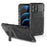R-JUST Anti-drop Phone Case For iPhone 14 Pro Max, Silicone + Metal Scratch-resistant Cell Phone Cover Kickstand - Black - 1