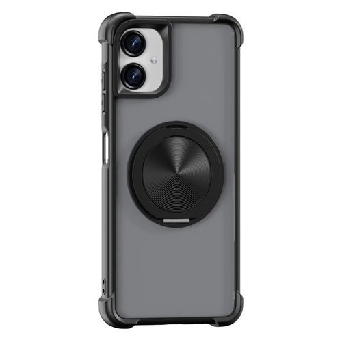 Magnetic Case For Samsung Galaxy A08 4G / A07 4G CD Vein Kickstand TPU + PC Phone Cover - Black - 1
