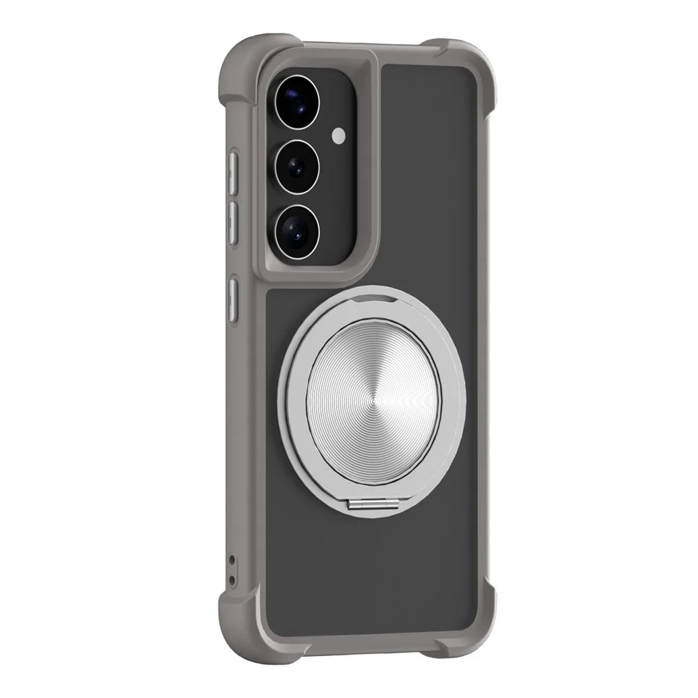 Magnetic Case For Samsung Galaxy A18 4G / A17 5G / A17 4G CD Vein Kickstand TPU + PC Phone Cover - Grey - 1