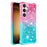 For Samsung Galaxy S26+ TPU Case Gradient Quicksand Phone Back Cover - Pink+Sky Blue - 3