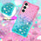 For Samsung Galaxy S26+ TPU Case Gradient Quicksand Phone Back Cover - Pink+Sky Blue - 5