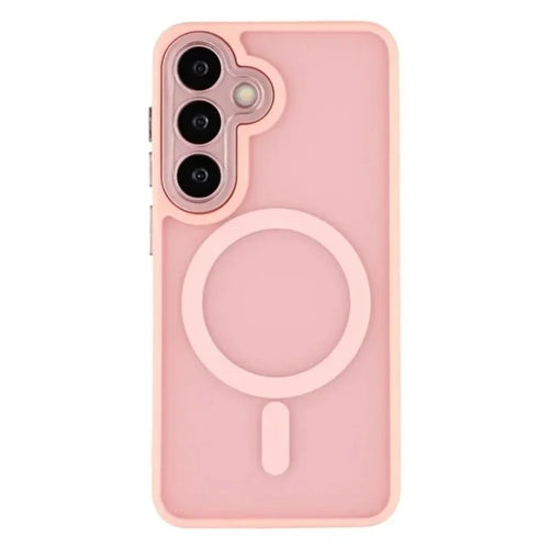 WANLONFENG For Samsung Galaxy S26+ Back Cover  QB1 Series PC TPU Shockproof Magnetic Phone Case - Pink - 1