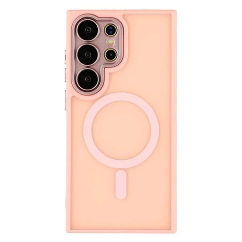 WANLONFENG For Samsung Galaxy S26 Ultra Back Cover  QB1 Series PC TPU Shockproof Magnetic Phone Case - Pink - 1