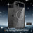 For iPhone Air Magnetic Case Glitter Design TPU PC PET Drop Proof Phone Cover - Black - 4