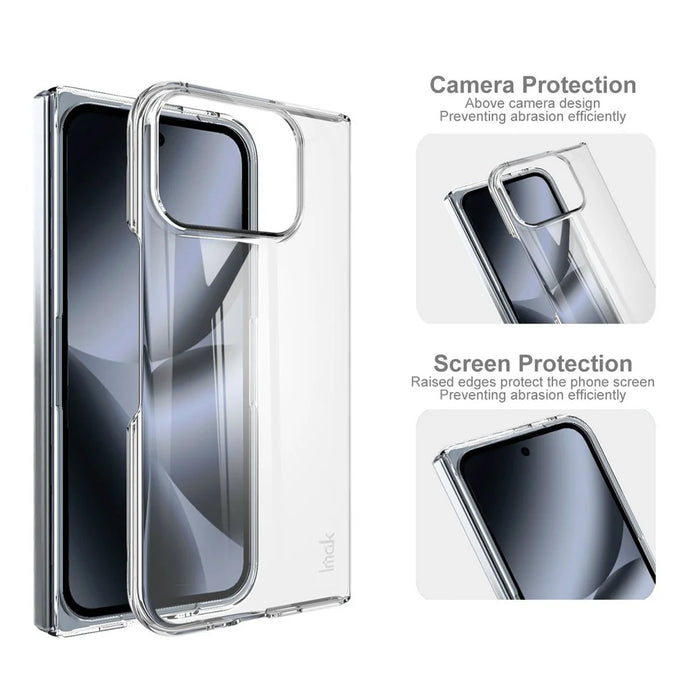 IMAK Crystal Case II Pro for Google Pixel 10 Pro Fold Case Clear PC Phone Cover (Upper Cover + Lower Cover) - 6