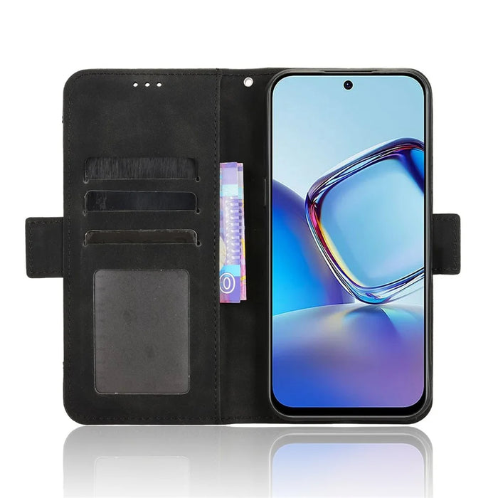 For ZTE Blade V80 Vita Leather Case Phone Wallet Cover with Multiple Card Slots - Black - 3