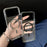 For iPhone 17 Pro Max Magnetic Case TPU PC Clear Phone Cover with Metal Buttons - Pink - 5