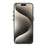 For iPhone 15 Pro Max Magnetic Case TPU PC Clear Phone Cover with Metal Buttons - White - 2
