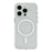 For iPhone 15 Pro Max Magnetic Case TPU PC Clear Phone Cover with Metal Buttons - White - 3