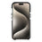 For iPhone 15 Magnetic Case TPU PC Clear Phone Cover with Metal Buttons - Black - 2