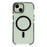 For iPhone 15 Magnetic Case TPU PC Clear Phone Cover with Metal Buttons - Black - 3