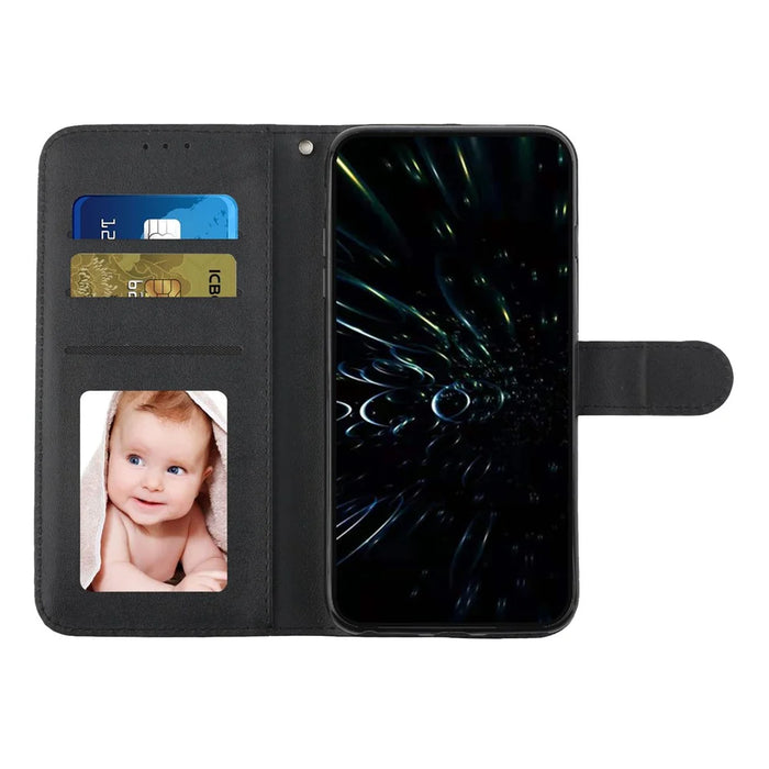 Leather Phone Case For Samsung Galaxy S26 Ultra Foldable Stand Wallet Flip Cover with Strap - Black - 2