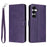 For Samsung Galaxy S26+ Wallet Case Flip Stand Calf Texture PU Leather Phone Cover with Strap - Purple - 1