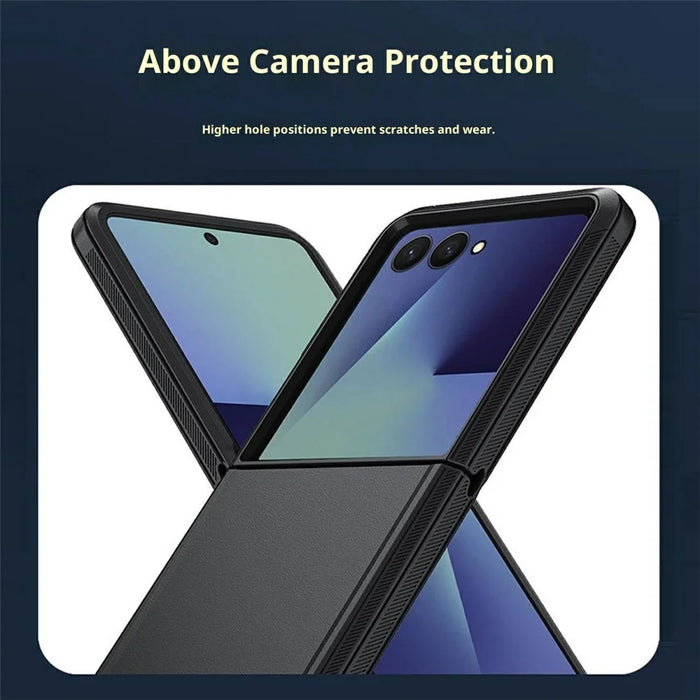 For Samsung Galaxy Z Flip7 5G Case Detachable PC + TPU Drop-Proof Back Cover - Black - 4