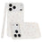 For iPhone 17 Pro Max Magnetic Case Colorful Spots Matte Shockproof PC Phone Cover - White - 1