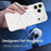 For iPhone 17 Pro Max Magnetic Case Colorful Spots Matte Shockproof PC Phone Cover - White - 3