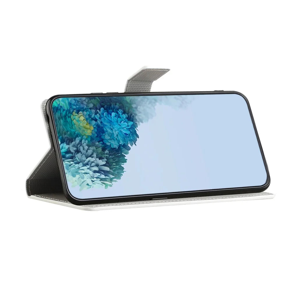 For Samsung Galaxy S26 Case Pattern Print PU Leather Wallet Phone Cover - Black Butterfly - 3