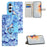 For Samsung Galaxy S26 Case Pattern Print PU Leather Wallet Phone Cover Cross Texture - Flower and Butterfly - 4