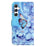 For Samsung Galaxy S26 Case Pattern Print PU Leather Wallet Phone Cover Cross Texture - Flower and Butterfly - 6
