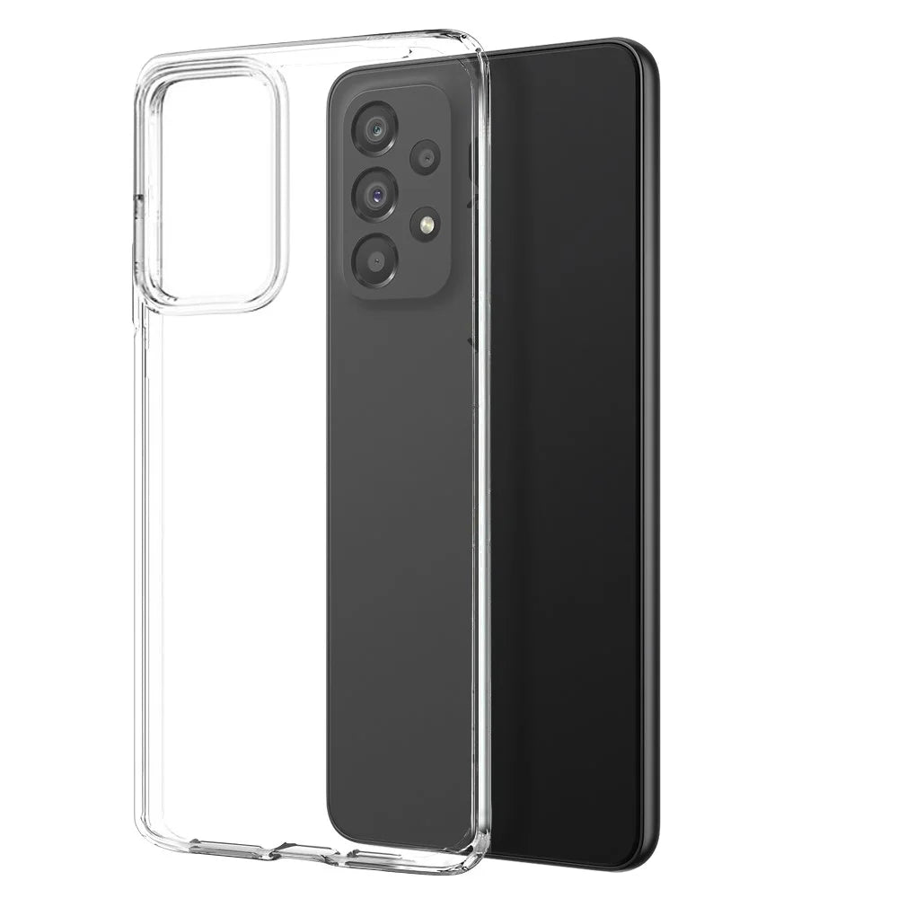 NORTHJO For Samsung Galaxy A33 5G 2-in-1 Anti-scratch TPU Phone Case + Ultra Clear Tempered Glass Screen Protector - Transparent - 2