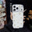 For iPhone 17 Pro Max Magnetic Case Winter Sakura Pattern TPU PC Protective Phone Cover - White Flower / White - 2