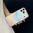 For iPhone 17 Pro Max Magnetic Case Drop-Resistant TPU PC Phone Cover IMD 4-Color Geometric Gradient Design - Style B - 3