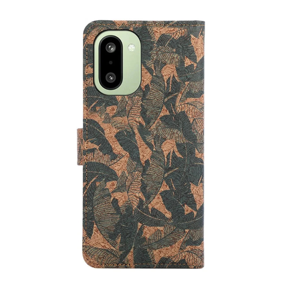 For OnePlus 15R 5G Leather Wallet Case Bohemian-style TPU PU Phone Cover with Stand - Autumn Leaves - 6