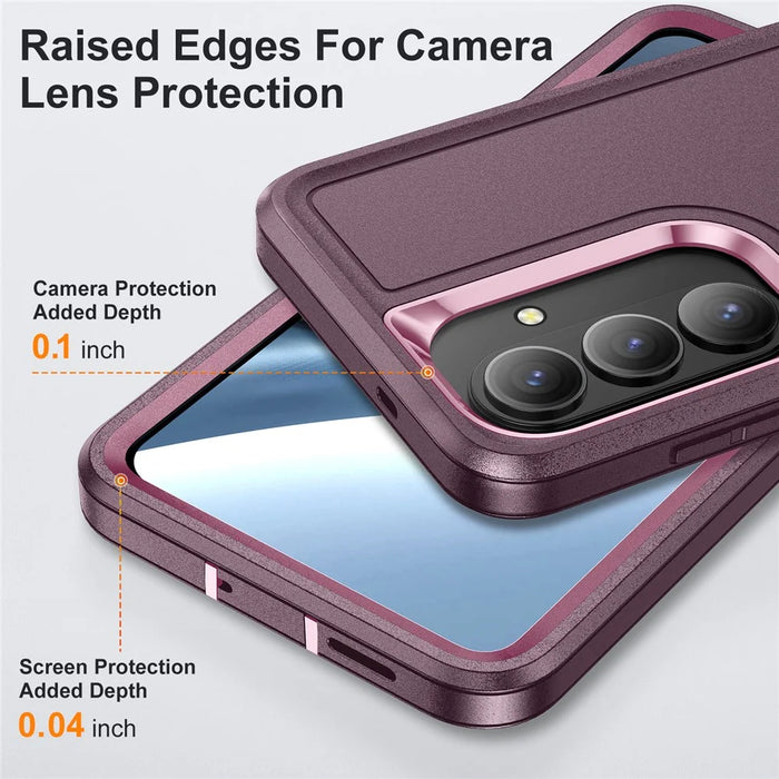 For Samsung Galaxy S26+ Case PC + Silicone + EVA Drop Protection Phone Cover -  Purple + Pink - 5