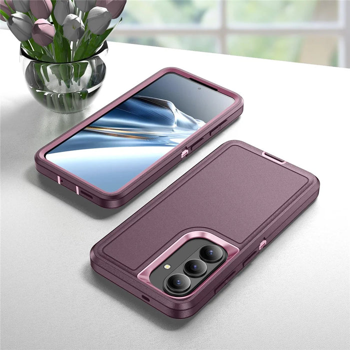 For Samsung Galaxy S26+ Case PC + Silicone + EVA Drop Protection Phone Cover -  Purple + Pink - 7