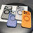 For iPhone 18 Pro / 17 Pro Magnetic Case with Rotating Kickstand TPU PC Skin Touch Phone Cover - Blue - 7