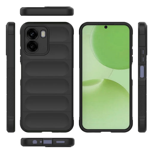 WANLONFENG For Oppo A6x 4G / Oppo A6x 5G TPU Case  HD Series Anti Slip Phone Cover with Tempered Glass - Black - 2