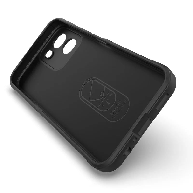 WANLONFENG For Oppo A6x 4G / Oppo A6x 5G TPU Case  HD Series Anti Slip Phone Cover with Tempered Glass - Black - 5