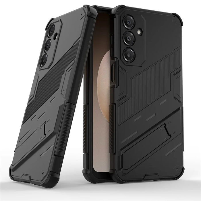 For Samsung Galaxy A16 5G  /  A16 4G Case PC + TPU Shockproof Phone Cover with Kickstand - Black - 2