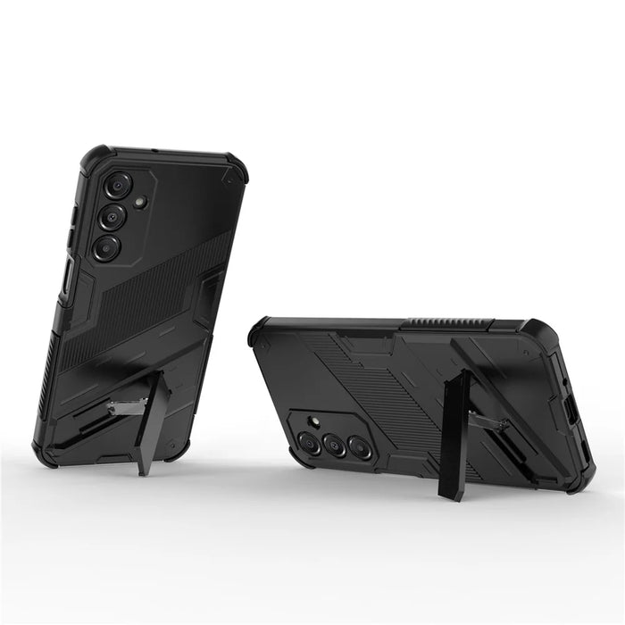 For Samsung Galaxy A16 5G  /  A16 4G Case PC + TPU Shockproof Phone Cover with Kickstand - Black - 3