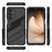 For Samsung Galaxy A16 5G  /  A16 4G Case PC + TPU Shockproof Phone Cover with Kickstand - Black - 6