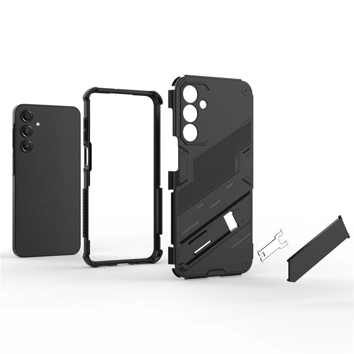 For Samsung Galaxy A16 5G  /  A16 4G Case PC + TPU Shockproof Phone Cover with Kickstand - Black - 7
