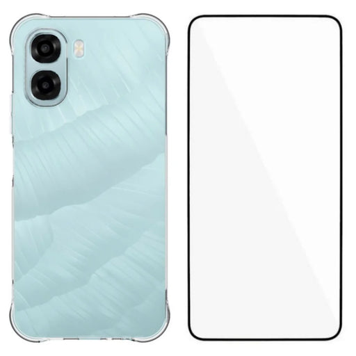 WANLONFENG For Oppo A6x 5G / Oppo A6x 4G Case  WL Series 2.0mm TPU Phone Cover with Tempered Glass Film - Transparent - 1