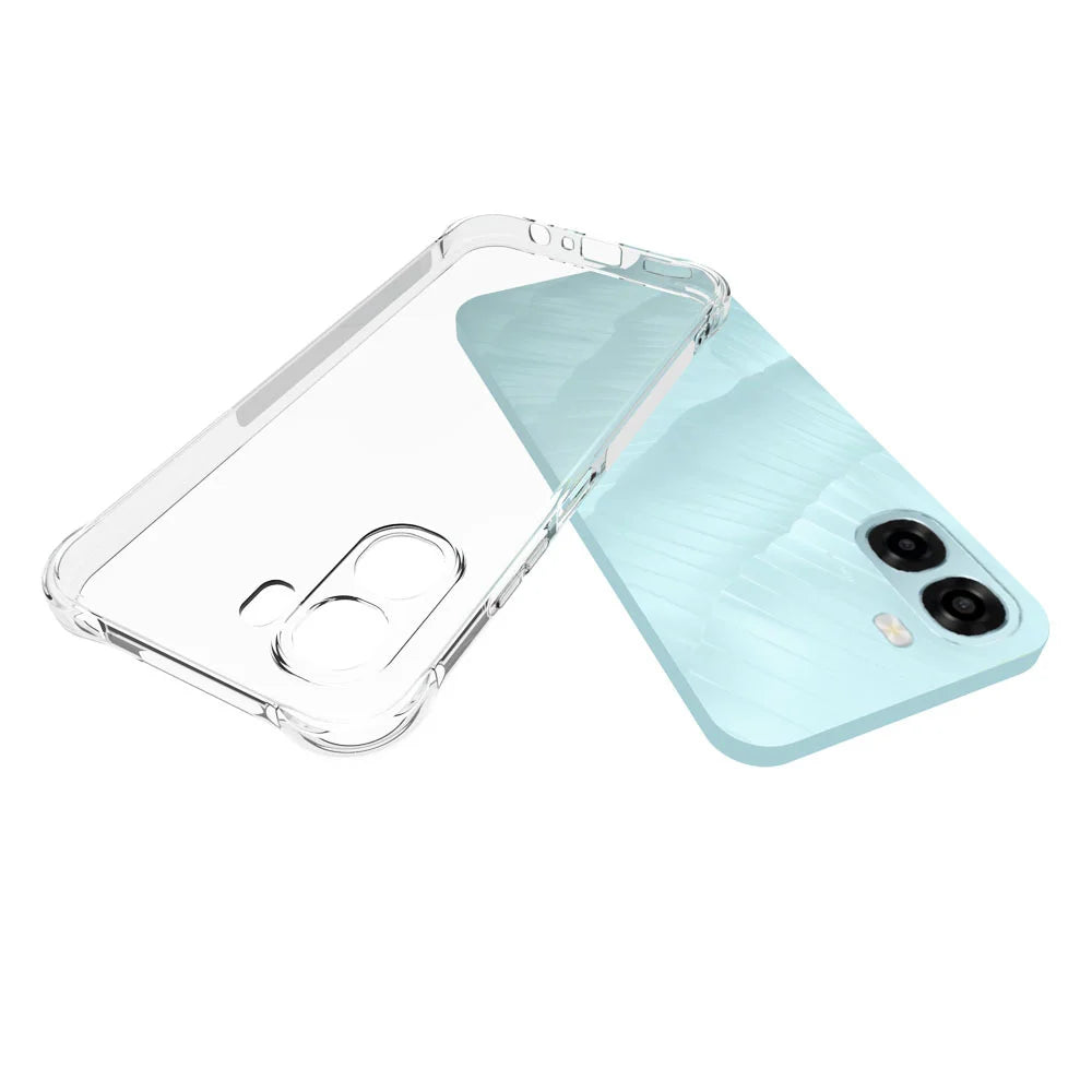 WANLONFENG For Oppo A6x 4G / Oppo A6x 5G TPU Case  WL2 Series 2.0mm Phone Cover with 2Pcs Tempered Glass Films - Transparent - 3