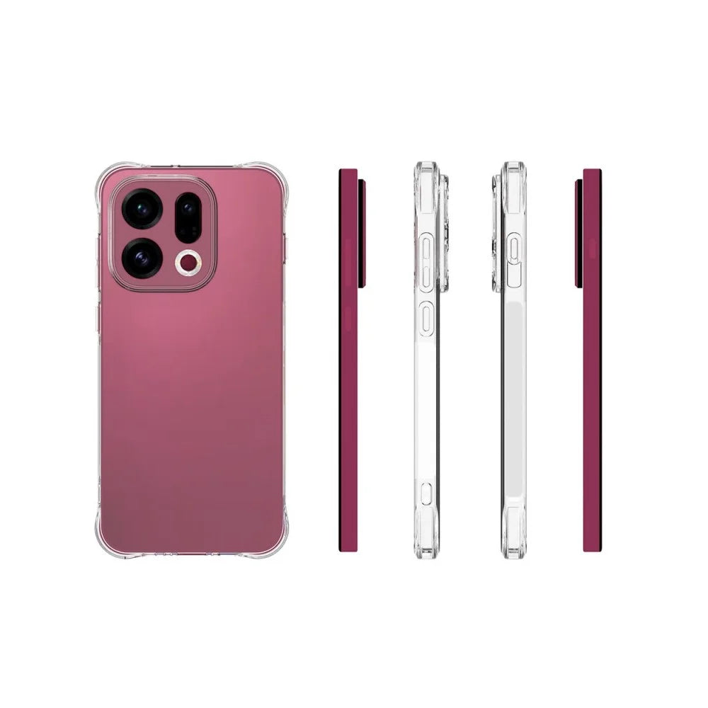 WANLONFENG For Oppo Find X9 5G TPU Case  WL2 Series 2.0mm Phone Cover with 2Pcs Tempered Glass Films - Transparent - 6