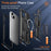 For iPhone 14 Plus / iPhone 15 Plus Magnetic Case TPU + PC Kickstand Phone Cover Drop Protection - Black - 4