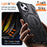 For iPhone 14 Plus / iPhone 15 Plus Magnetic Case TPU + PC Kickstand Phone Cover Drop Protection - Black - 6