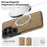 For Samsung Galaxy S26 Ultra Magnetic Case Leather Back Phone Cover - Desert Gold - 6