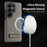 For Samsung Galaxy S26 Ultra Magnetic Case with Folded Kickstand PC Silicone Leather Phone Back Cover - Titanium Grey - 2