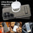 For Samsung Galaxy S26 Ultra Magnetic Case with Folded Kickstand PC Silicone Leather Phone Back Cover - Titanium Grey - 3