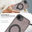 For iPhone 17e / 16e Case Compatible with MagSafe RFID Blocking Leather Wallet Cover with Rotating Ring Kickstand - Titanium Grey - 7